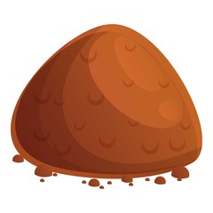 Cocoa powder icon. Cartoon of cocoa powder vector icon for web design isolated on white background