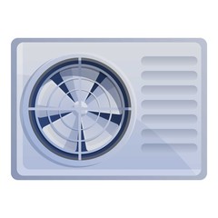 Air conditioner ventilator icon. Cartoon of air conditioner ventilator vector icon for web design isolated on white background