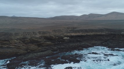 Volcanic geology on the Canary coast