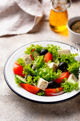 Traditional Greek salad with feta