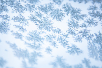 beautiful frozen snowflakes Christmas background