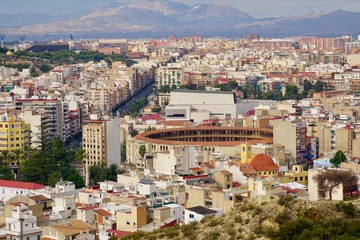 Fototapeta na wymiar aerial view of Alicante, spain