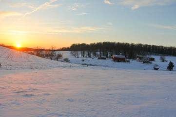 Cold Winter Sunset