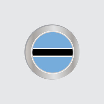 The Botswana flag is horizontally isolated in official colors, map pins, like the original