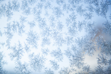 beautiful frozen snowflakes Christmas background
