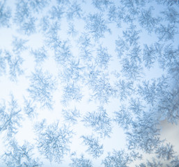 beautiful frozen snowflakes Christmas background