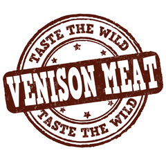 Venison meat grunge rubber stamp