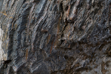 granite rock, quartz and nickel streaks texture