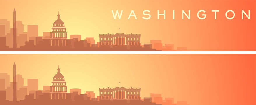 Washington Beautiful Skyline Scenery Banner