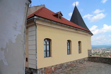 Fototapeta na wymiar View to Palanok castle in Mukachevo, Ukraine
