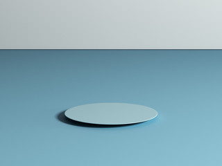 Blue Minimal Stand, 3D Rendering, 3D Illustration