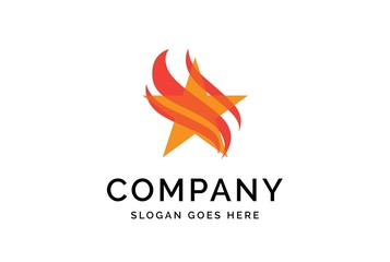 Modern abstract star flat illustration logo vector template