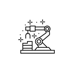 Robot arm, box icon. Element of Robotic icon.