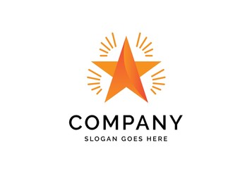 Modern abstract star flat illustration logo vector template