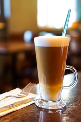Cafe latte with oatmilk
