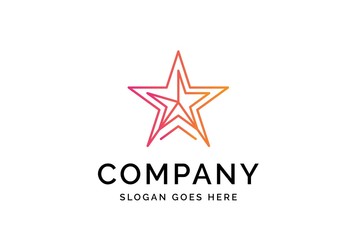 Modern abstract star flat illustration logo vector template