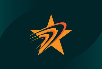 Modern abstract star flat illustration logo vector template