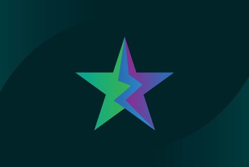 Modern abstract star flat illustration logo vector template