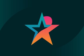 Modern abstract star flat illustration logo vector template