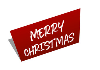 Merry Christmas card with white background
