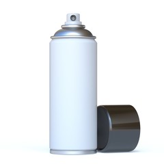 White spray can with black cap 3D