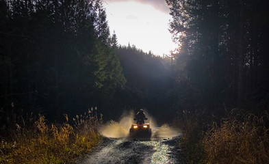 ATV'ing in the forest © Chris