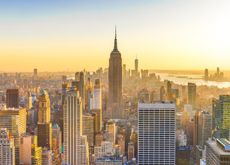 Fototapeta na wymiar New York City Manhattan midtown buildings skyline in 2019