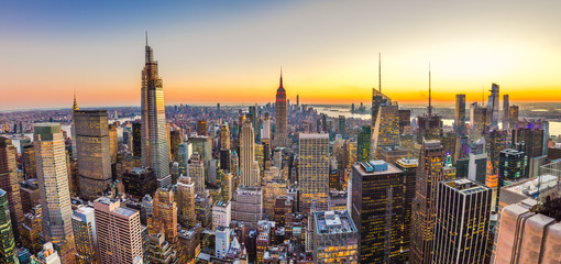 New York City Manhattan midtown buildings skyline in 2019