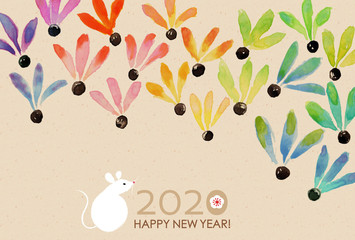 年賀状 ねずみ はねつき Wall Mural Wallpaper Murals Umiberry 年賀状 ねずみ はねつき Wall Mural Wallpaper Murals Umiberry