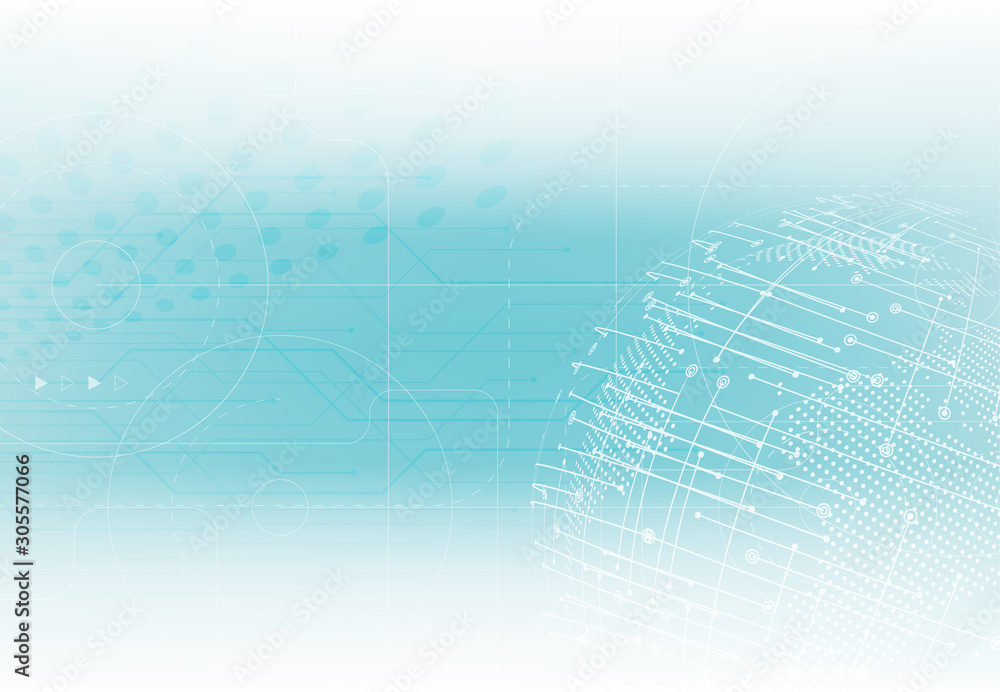 Poster global network digital connection. world map point and line composition concept of global business. 