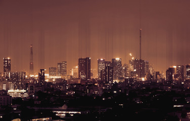 Fototapeta premium city skyline at night