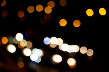 Luces en la noche de navidad