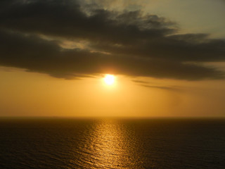 Sunset at the ocean tour