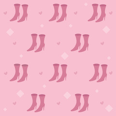 Fun boots vector illustration pattern!