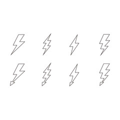 thunder lighting icon, power lighting icon vector design symbol