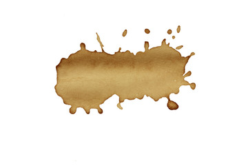 Coffee stains isolated on white background
