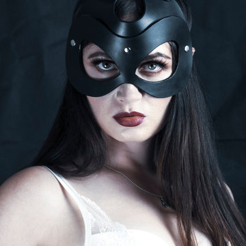 Girl In A Fetish Mask