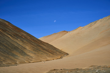 General view of the town of Pisagua. Its beaches and surroundings. Atacama Desert. Tarapacá Chile