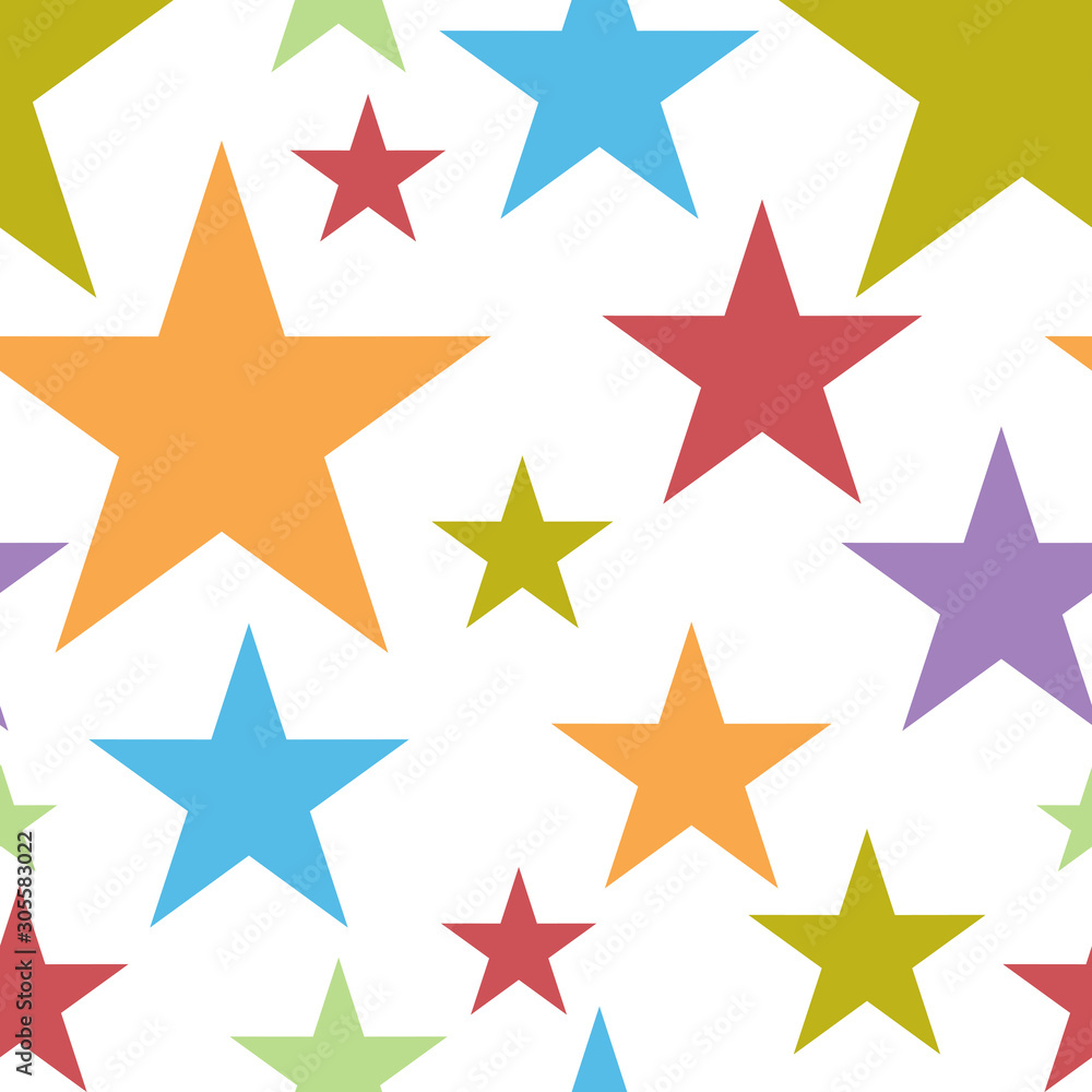 Poster abstract stars background seamless pattern vector