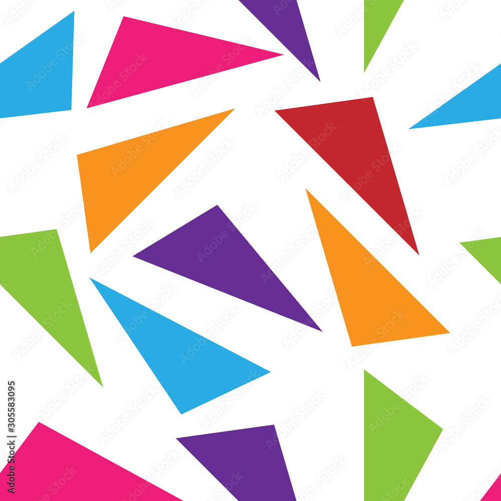 Poster abstract triangle background seamless pattern vector
