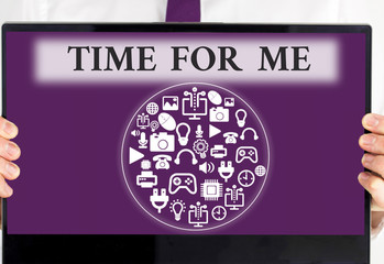 Naklejka premium Handwriting text Time For Me. Conceptual photo I will take a moment to be with myself Meditate Relax Happiness