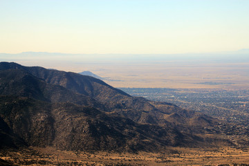 Obraz premium View from mountain Sandia in New Mexico, USA