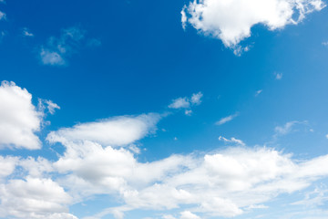 Blue sky with white clouds