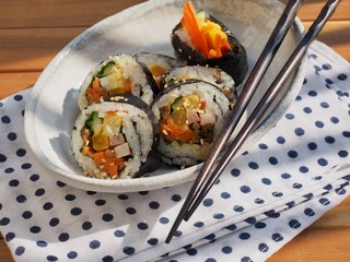 한국의 음식 야채김밥 