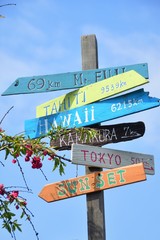 カラフルな看板