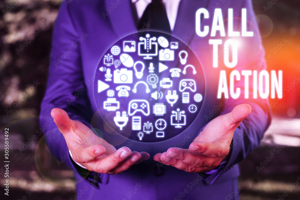 Poster text sign showing call to action. business photo showcasing encourage decision move to advance succe