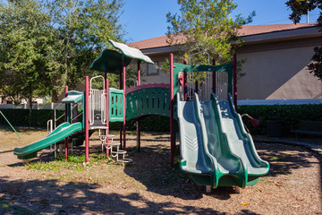 Fototapeta na wymiar Neighborhood playground for children to play on