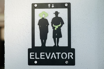 A sign indicating a farmer's staff accommodation