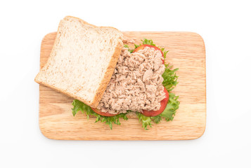 tuna sandwich on white