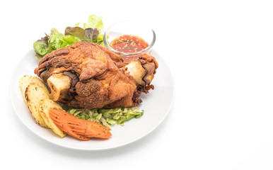 Crispy pork knuckle or German Pork Hocks